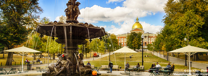 Promenade dans le quartier de Beacon Hill &agrave; Boston