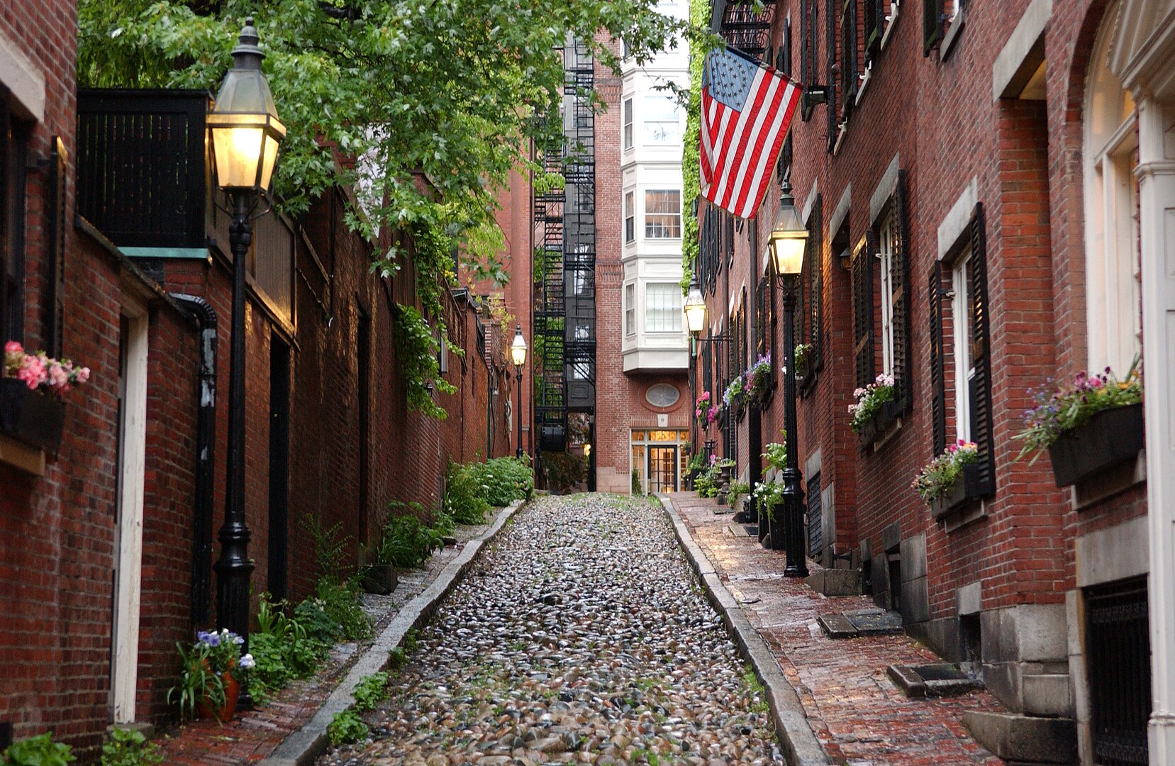 Promenade dans le quartier de Beacon Hill à Boston