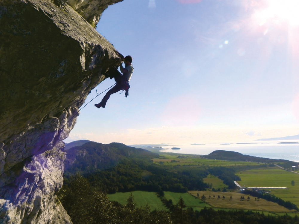 Escalade sur voie dans le Bas-St-Laurent