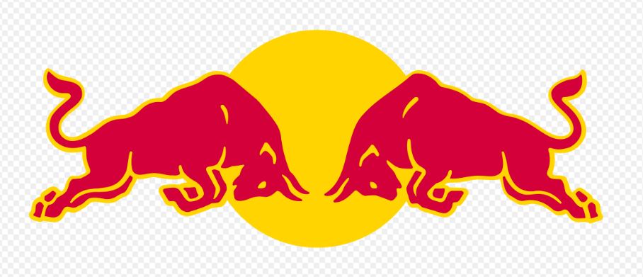 Les tauraux rouges de la marque Red Bull.
