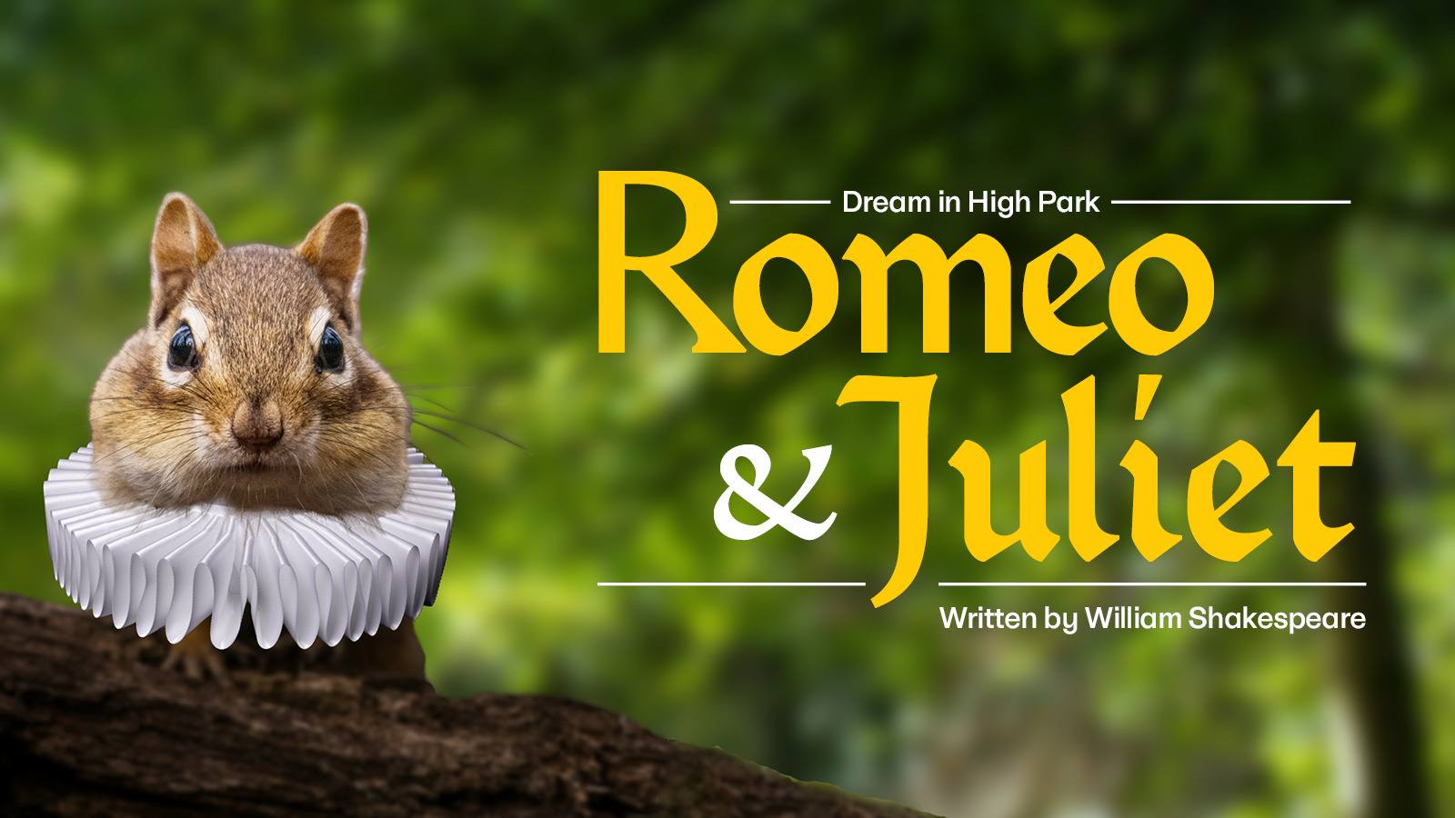 L'affiche de la saison 2025 de Dream in High Park de la Canadian Stage Company.