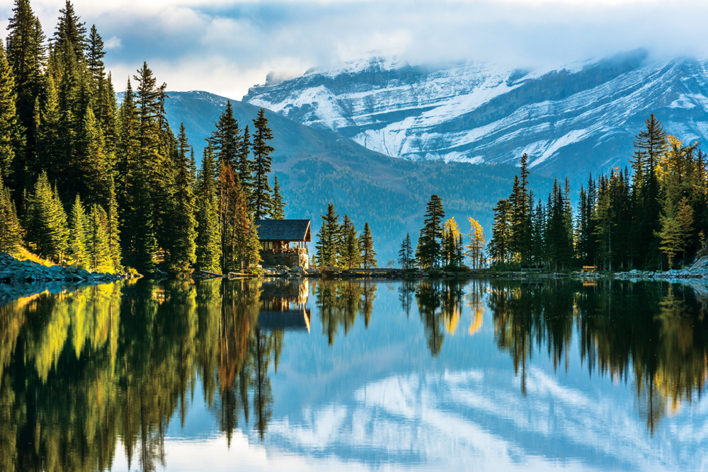 Les maisons de thé de Lake Louise dans les Rocheuses Canadiennes