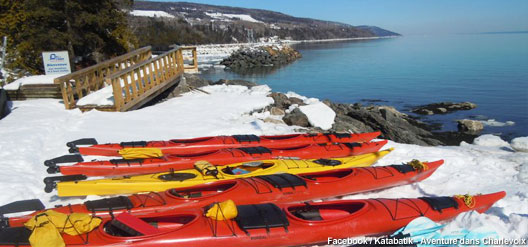 En kayak à -15°C sur la côte de Charlevoix