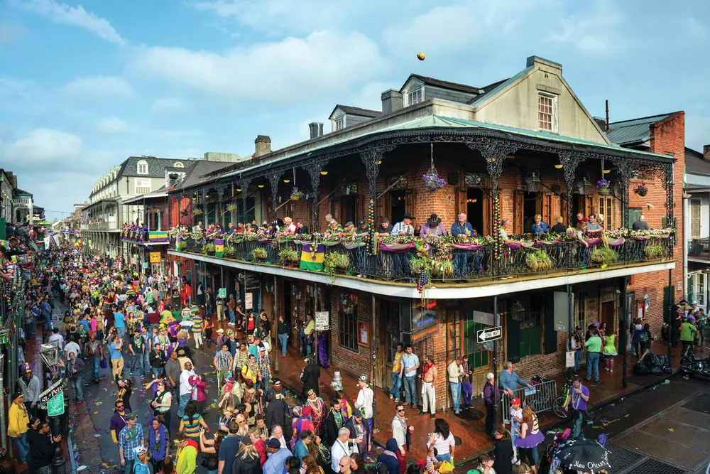 Le Vieux Carré français lors du Mardi Gras.
Crédit:	©iStockphoto.com/jcarillet