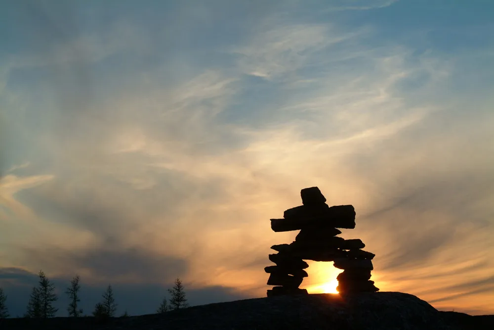Inukshuk au crépuscule, Nunavik | © StphaneLemire