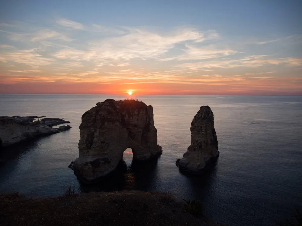 Rocher de Raouché, près de Beyrouth, Liban | © workinc