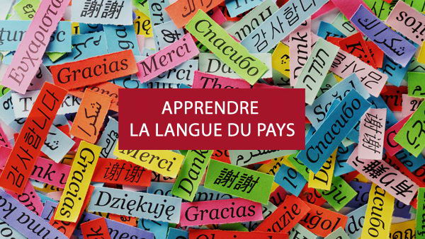 Langue du pays visité